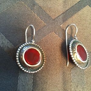 Israeli designer silver (925) and brass earrings